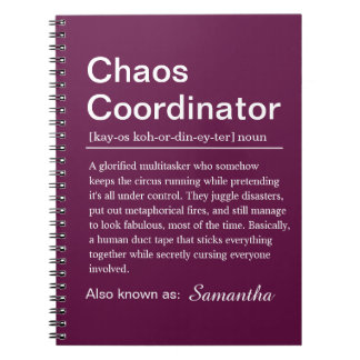 Personalised Chaos Coordinator Definition Anteckningsbok