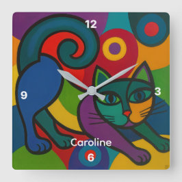 Personalised Child's Wall Clock Fyrkantig Klocka