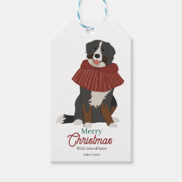 Personalised Christmas Bernese Mountain Dog Presentetikett