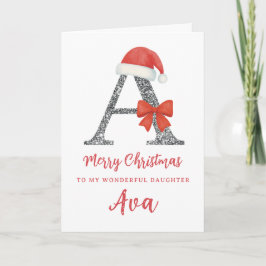 Personalised Christmas Card - Letter A Kort