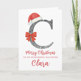 Personalised Christmas Card - Letter C Kort