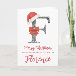 Personalised Christmas Card - Letter F Kort