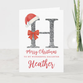 Personalised Christmas Card - Letter H Kort
