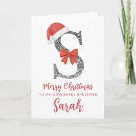 Personalised Christmas Card - Letter S Kort