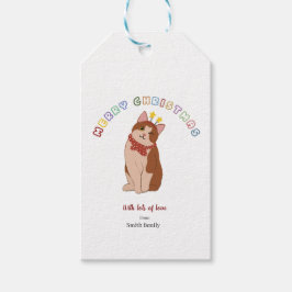 Personalised Christmas cat  Presentetikett