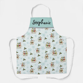 Personalised Christmas Goose Carol Singers Apron