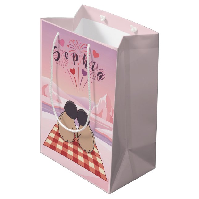 Personalised Cute Penguin Valentine Picnic (Baksidan Vinklad)