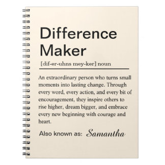 Personalised Difference Maker Definition Anteckningsbok