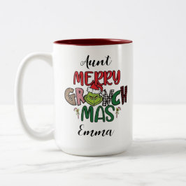 personalised family Christmas rate Två-Tonad Mugg