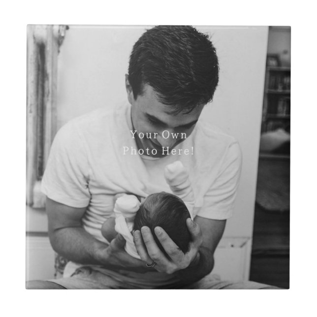 Personalised Father's Day Your Own Photo. Kakelplatta (Framsidan)