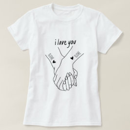 Personalised for couples on the day of love t shirt