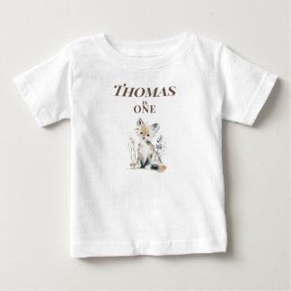 Personalised Fox 1st Birthday  T Shirt