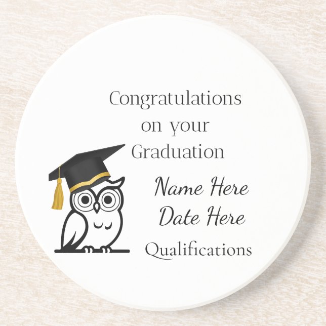 Personalised Graduation Gift for Her – Custom Name Underlägg (Framsidan)