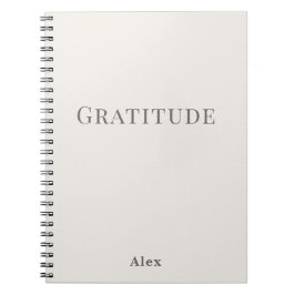 Personalised Gratitude – Minimal Typography Anteckningsbok