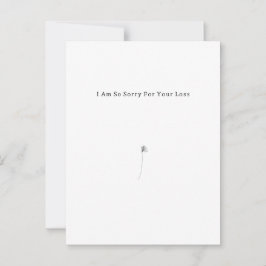 Personalised Grief Mourning Sorry For Your Loss. Vykort