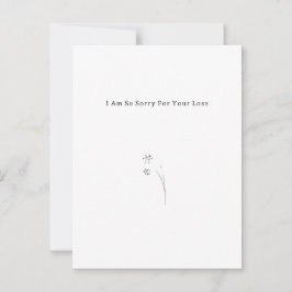 Personalised Grief Mourning Sorry For Your Loss. Vykort