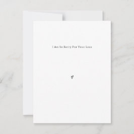 Personalised Grief Mourning Sorry For Your Loss. Vykort