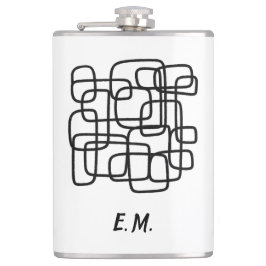 Personalised Initial Minimalist Abstract Line Art  Fickplunta