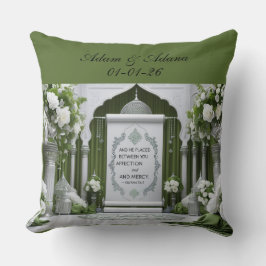 Personalised Islamic Bridal Throw Pillow Kudde