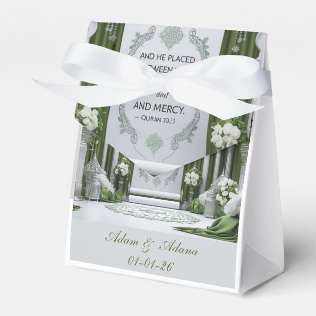 Personalised Islamic Wedding Favor Box  Presentaskar (Framsidan Sidan)