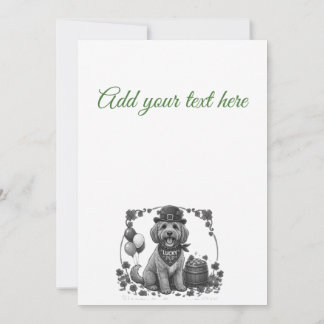 Personalised Lucky Cockapoo St. Patrick's Day Inbjudningar