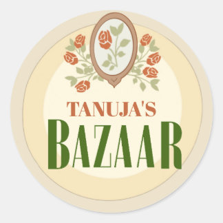 Personalised Mendhi Stickers |Henna Night Stickers Runt Klistermärke