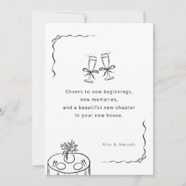 Personalised Minimalist New Home Card Kort
