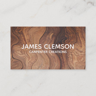 Personalised Moderrn Wooden Carpentry Construction Visitkort