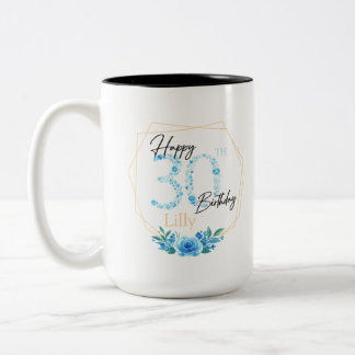 Personalised Mug Birthday Gift for Her With name  Två-Tonad Mugg