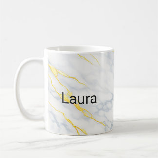 Personalised Mug Gold Veining Effect Custom Mug  Kaffemugg