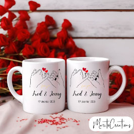 Personalised mug to celebrate Valentine's Day. Kaffemugg