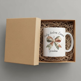 Personalised mug with plaid patchwork  jumbo mugg