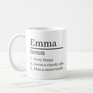 Personalised Name Definition Gifts Ideas Presents  Kaffemugg