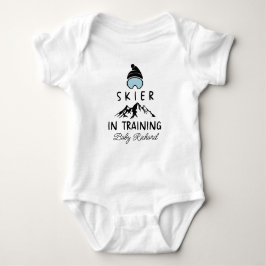 Personalised Name Skier in Training Ski T Shirt