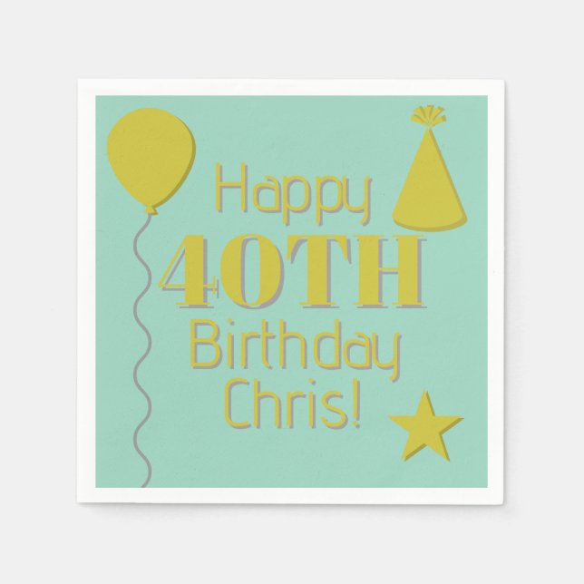 personalised napkins pappersservett (Framsidan)