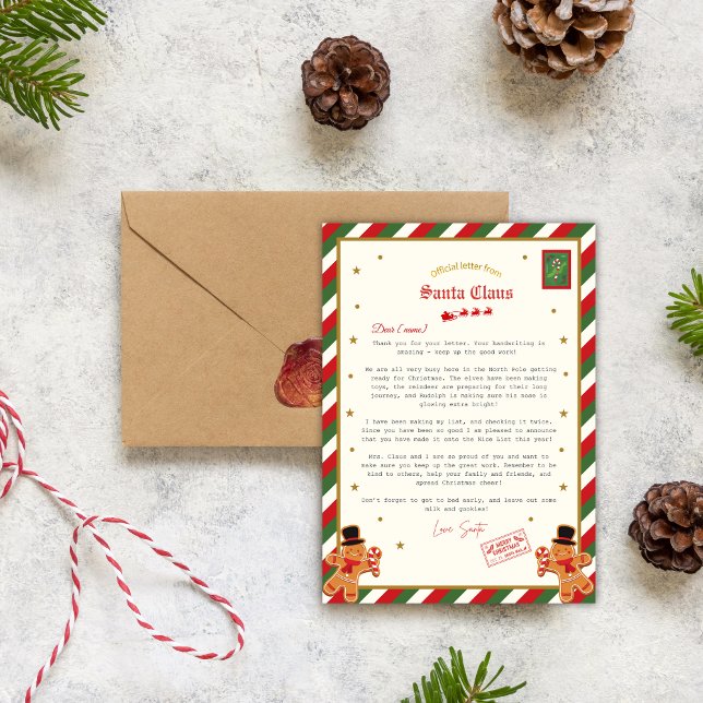 Personalised Official Letter from Santa Nice List Inbjudningar (Skapare uppladdad)