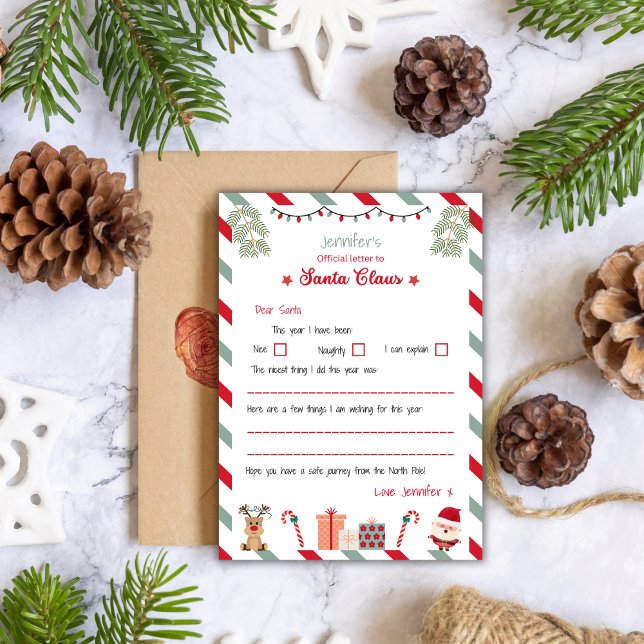 Personalised Official Letter to Santa North Pole Inbjudningar (Skapare uppladdad)