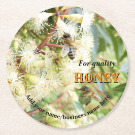 PERSONALISED PAPER COATERS FOR BEEKEEPER APIARIST UNDERLÄGG PAPPER RUND