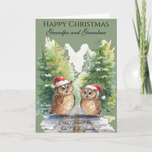 Personalised Photo Christmas Card for Grandparents Kort (Framsida)