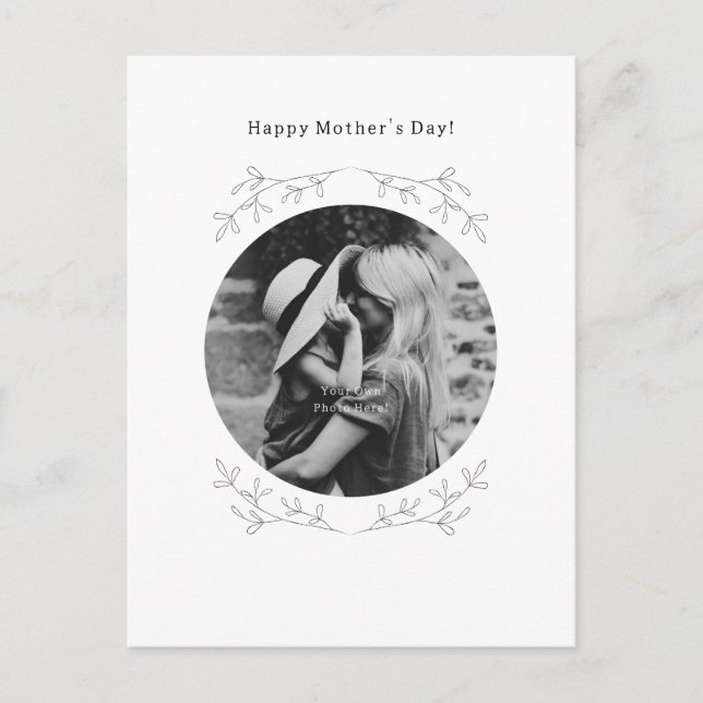 Personalised Photo Happy Mother's Day Card. Vykort (Framsida)