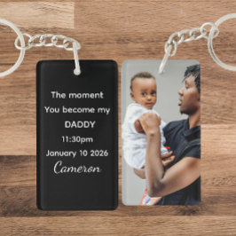 Personalised Photo Keyring With New Born Baby