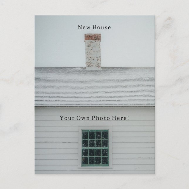 Personalised Photo Moving House New Home Card. Vykort (Framsida)