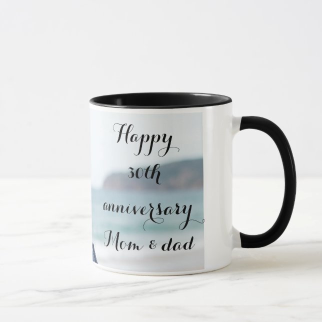 Personalised photo Parents wedding anniversary  Mugg (Höger)