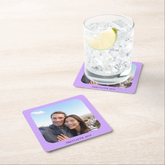 Personalised Photo Underlägg Papper Kvadrat