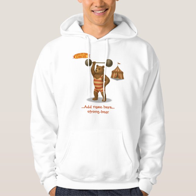 Personalised "strong-bear" hoodie (Framsida)