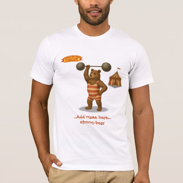 Personalised "strong-bear" t shirt (Framsida)