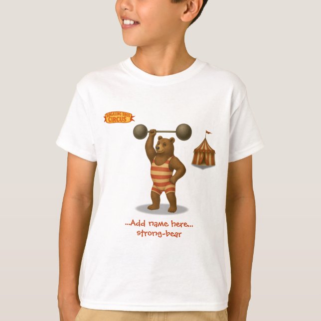 Personalised "strong-bear" t shirt (Framsida)