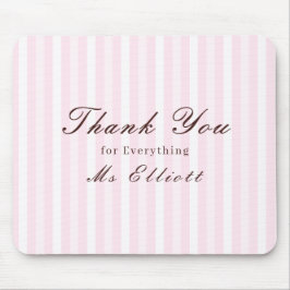Personalised Thank You Teacher Mouse Pad Pink Mist Musmatta