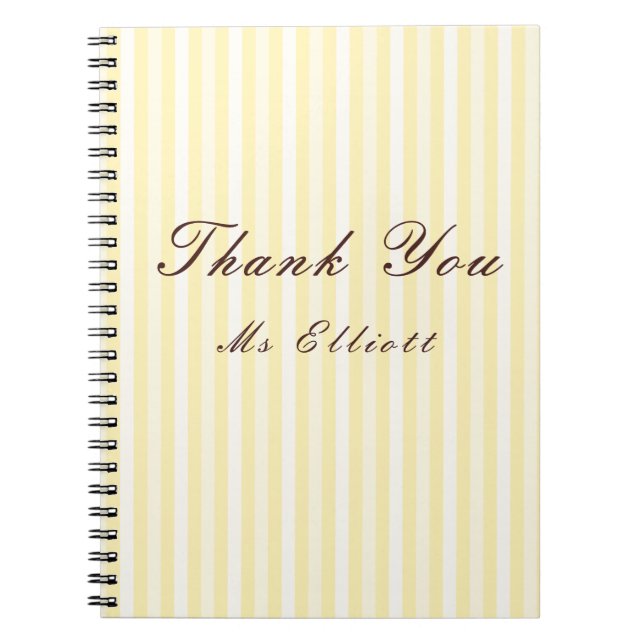 Personalised Thank You Teacher Notebook  Anteckningsbok (Framsidan)