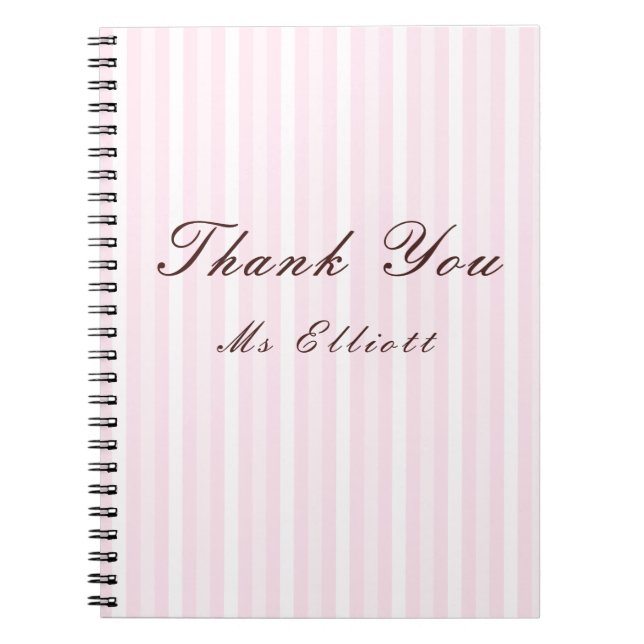 Personalised Thank You Teacher Notebook  Anteckningsbok (Framsidan)